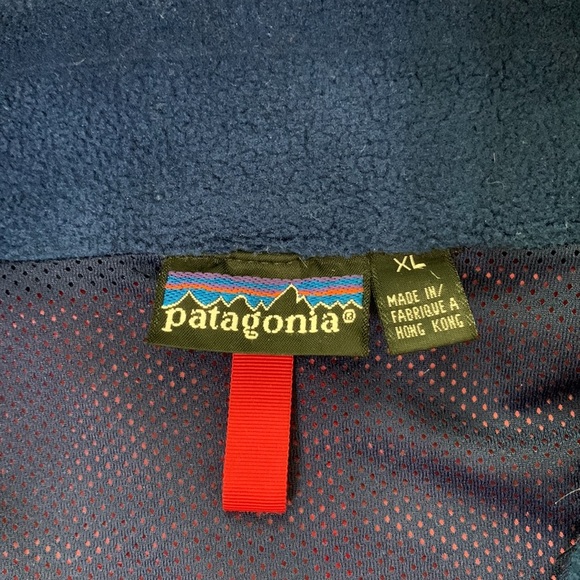 Vintage Patagonia Colorblock Windbreaker Pink Navy Nylon Shell |80s 90s Gorpcore - Picture 9 of 17